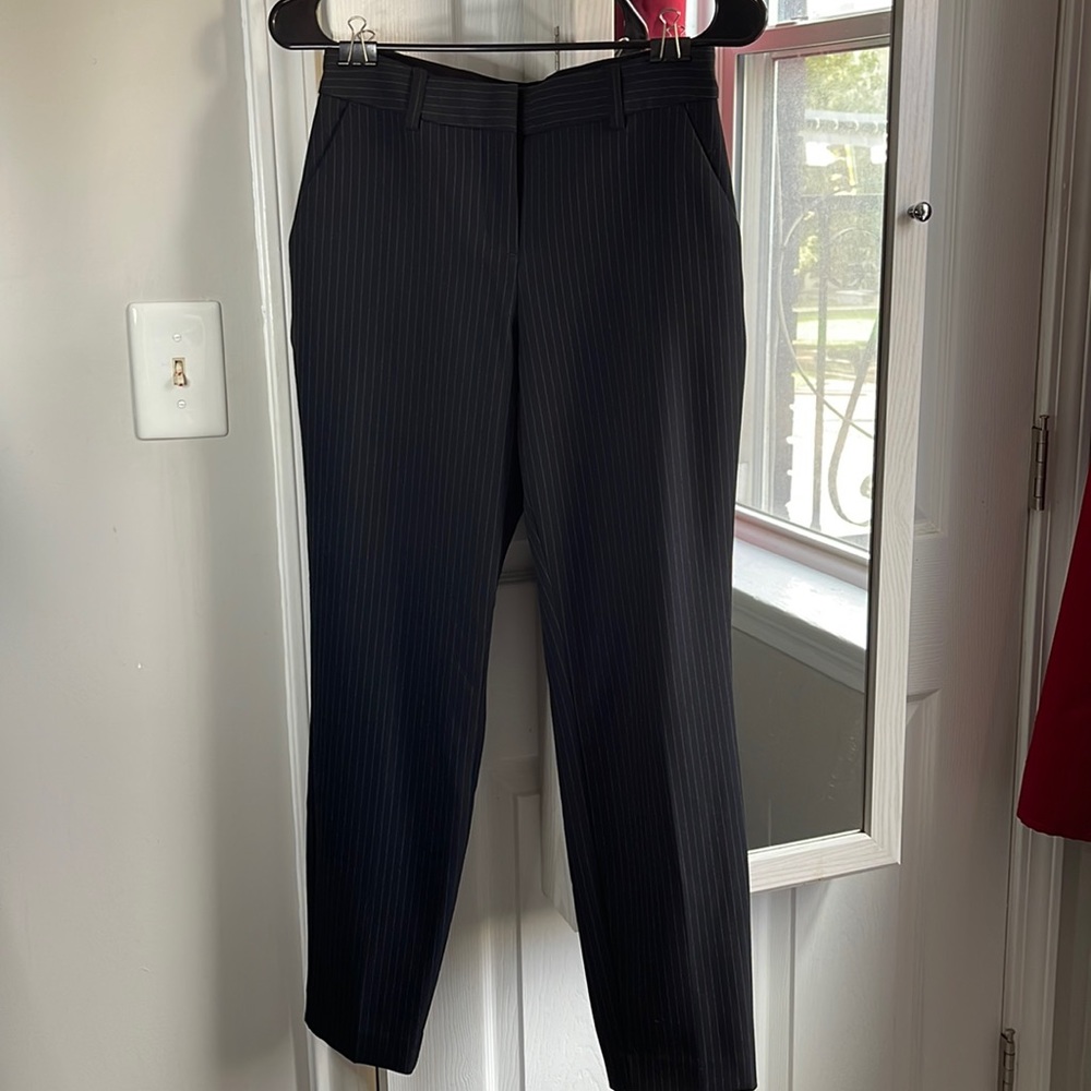 Express pin-striped columnist pants.